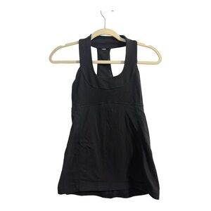 Lululemon Black Mesh Racerback Tank Top Size 4